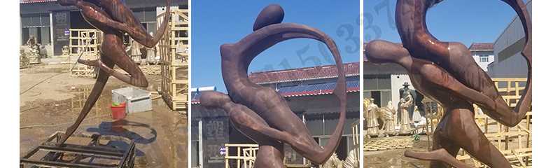 銅舞蹈人物雕塑，抽象男女人物雕塑，抽象跳舞人物銅雕塑