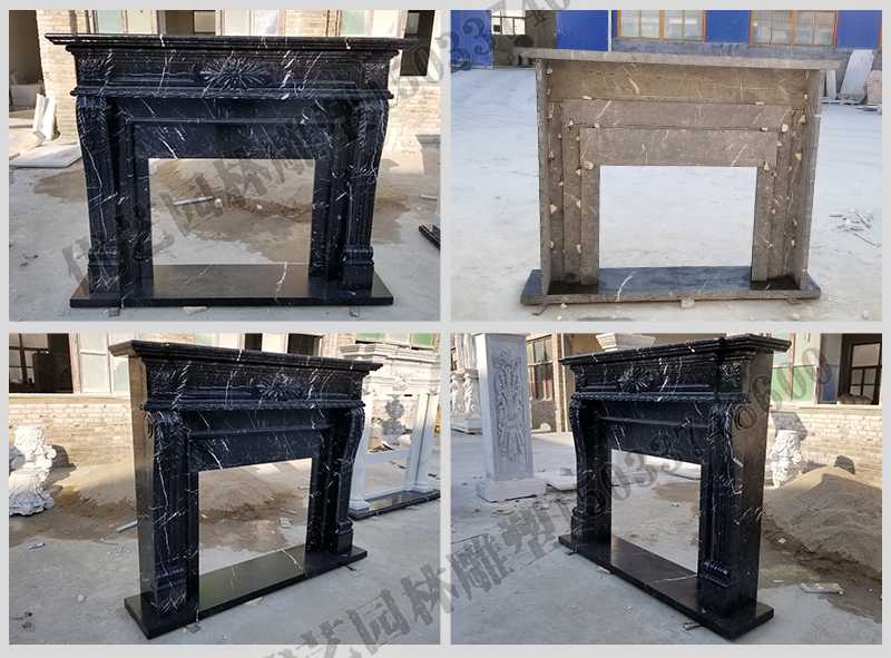 石雕壁爐架廠家，石雕壁爐架工廠，定制石雕壁爐架