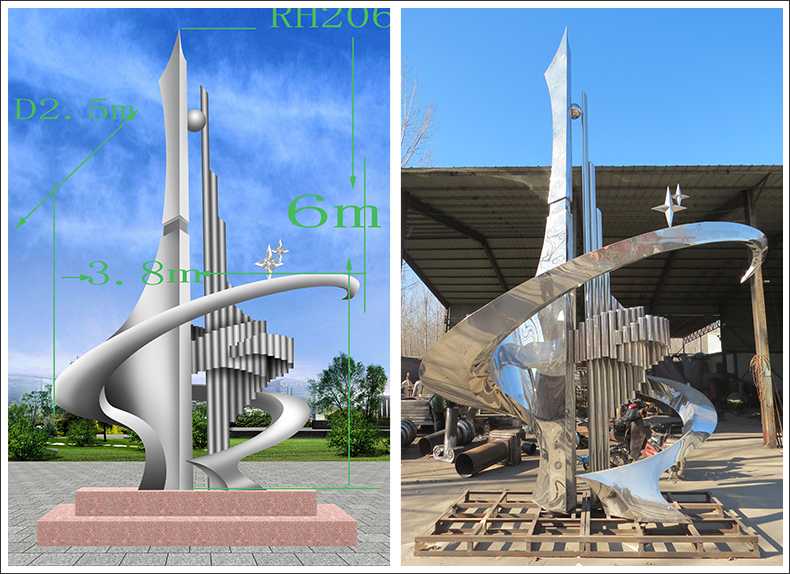 大型不銹鋼雕塑，不銹鋼雕塑廠家，室外大型景觀雕塑