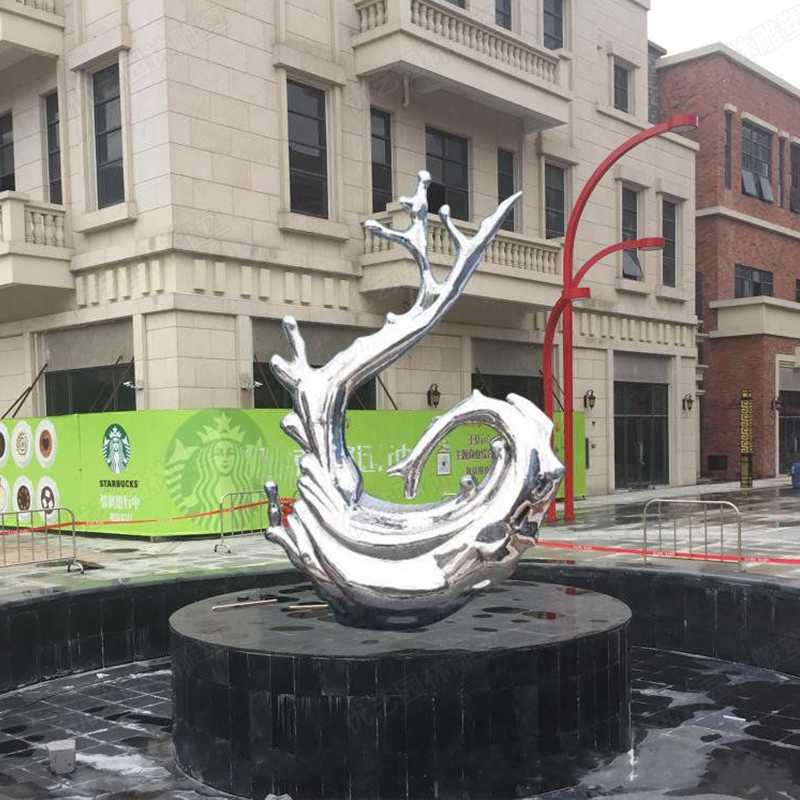 不銹鋼水花雕塑，不銹鋼雕塑廠家