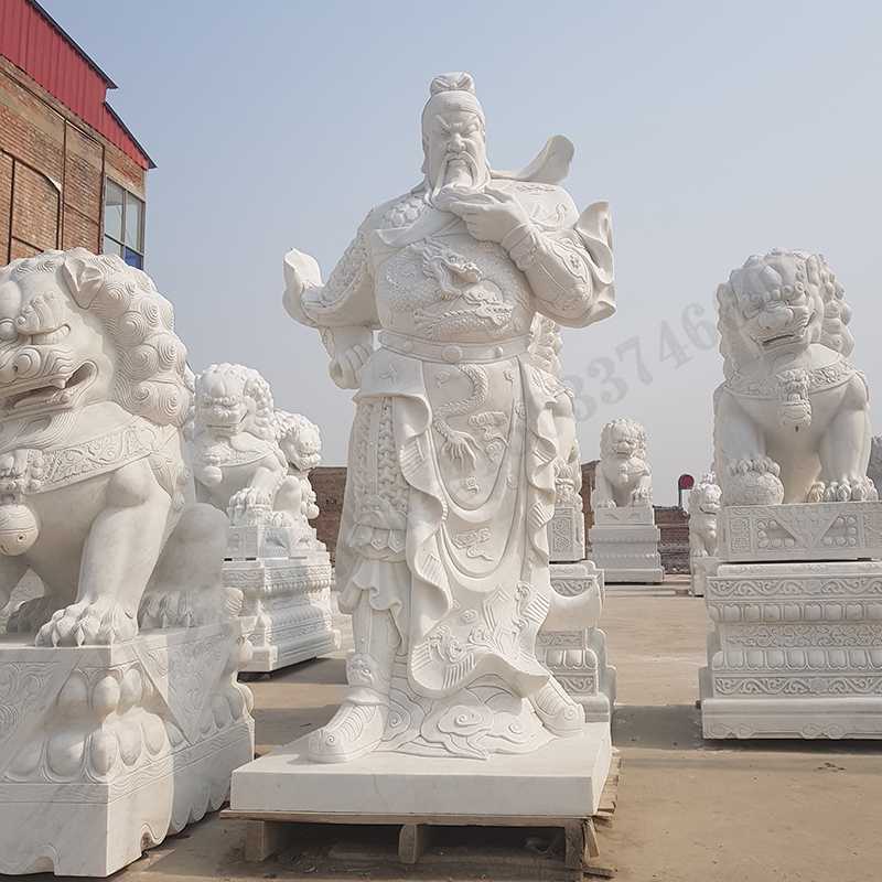 漢白玉關公像，石雕關公像，大理石關公雕像，關羽雕像，河北石雕關公廠家2.jpg